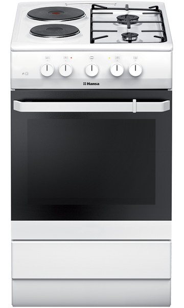 Hansa FCMW53051 Freestanding Combi hob A White cooker