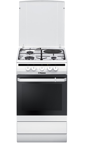 Hansa FCMW54040 Freestanding Combi hob A White cooker