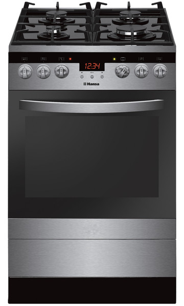 Hansa FCMX59236 Freestanding Gas hob A Stainless steel cooker