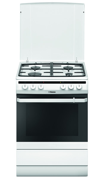 Hansa FCMW68020 Freistehend Gas hob A Weiß Küchenherd