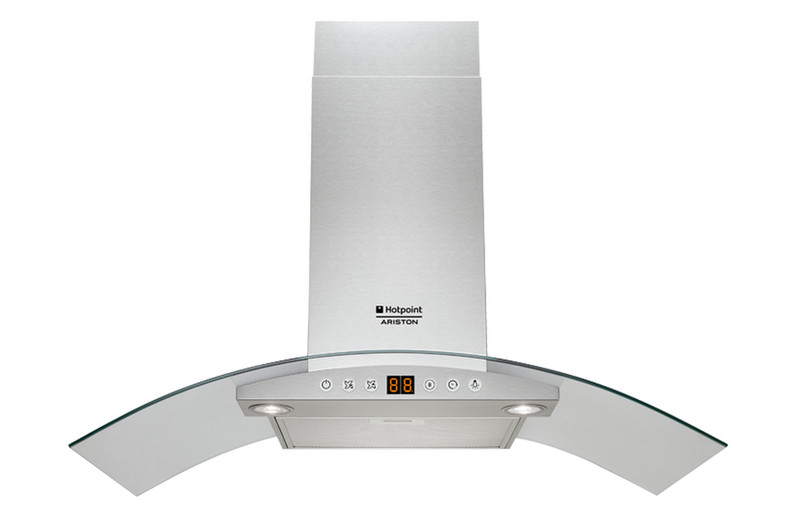 Hotpoint HGA 9.8 AD X/HA Wall-mounted 742m³/h Stainless steel cooker hood