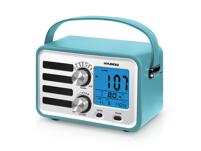 Hyundai H-1628 Tragbar Analog Blau Radio