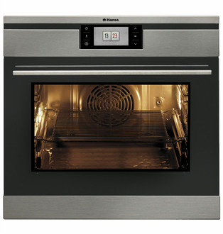 Hansa BOEI69360055 Elektro 66l 3100W A-20% Schwarz, Edelstahl Backofen