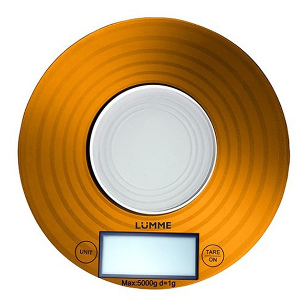 Lumme LU-1317 Round Electronic kitchen scale Gold