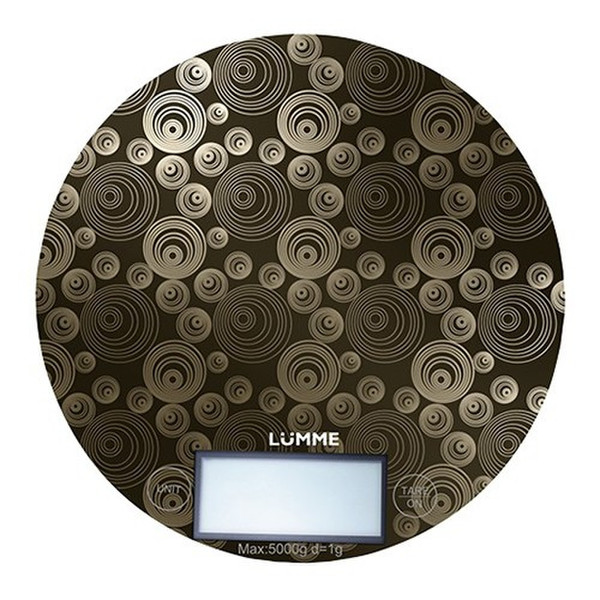 Lumme LU-1317 Round Electronic kitchen scale Titanium
