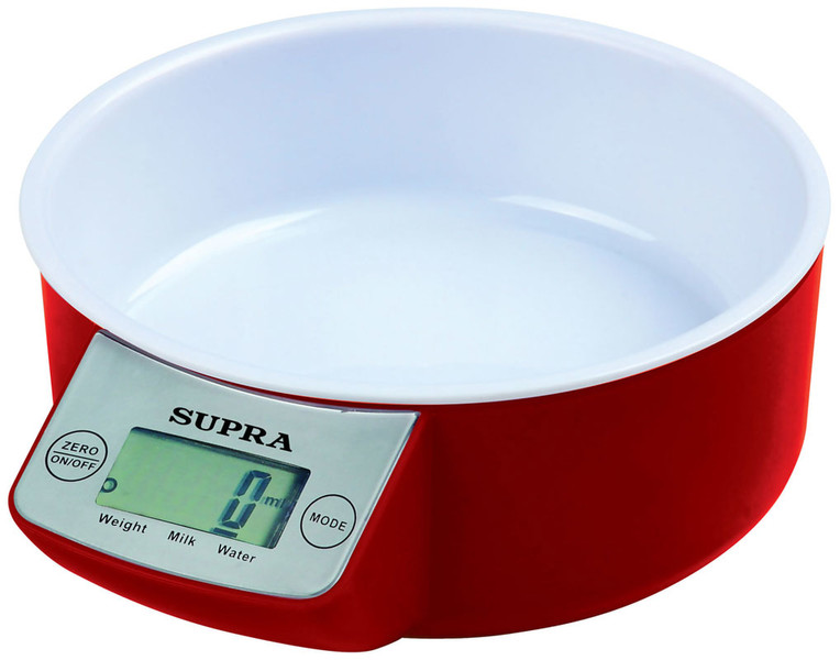 Supra BSS-4085 Круглый Electronic kitchen scale Красный кухонные весы