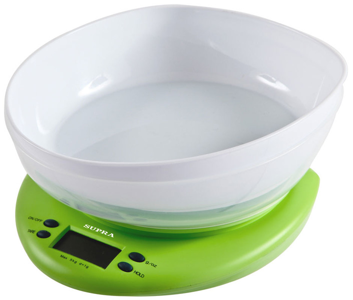Supra BSS-4021 Electronic kitchen scale Зеленый, Белый кухонные весы