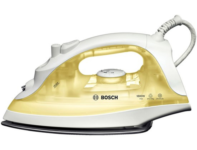 Bosch TDA2325 Dry & Steam iron Palladium soleplate 1800Вт Белый, Желтый утюг