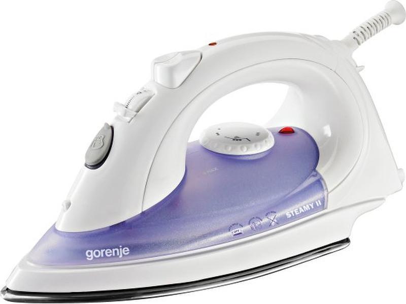 Gorenje 353797 Dry & Steam iron Stainless Steel soleplate 1800W Violett, Weiß