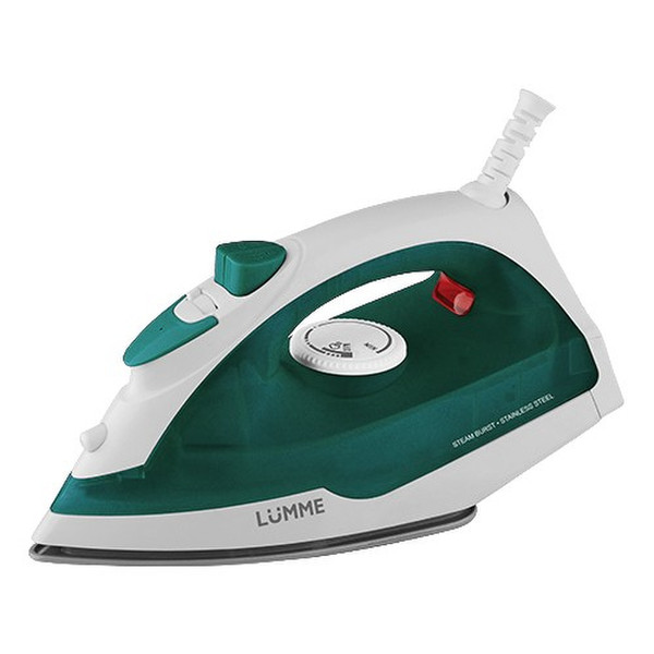 Lumme LU-1122 Dry & Steam iron Stainless Steel soleplate 1600Вт Зеленый, Белый