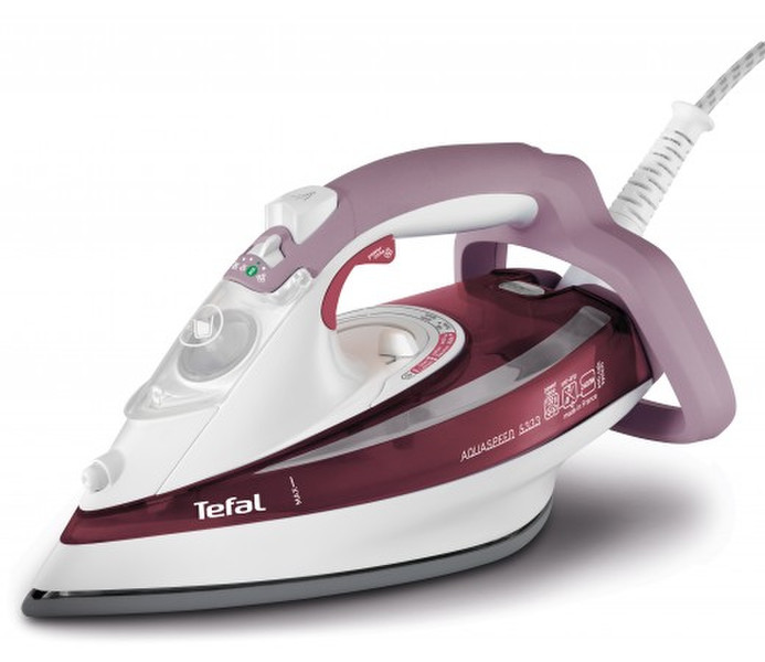 Tefal Aquaspeed FV5333 Dry & Steam iron Ultragliss soleplate 2400Вт Красный, Белый