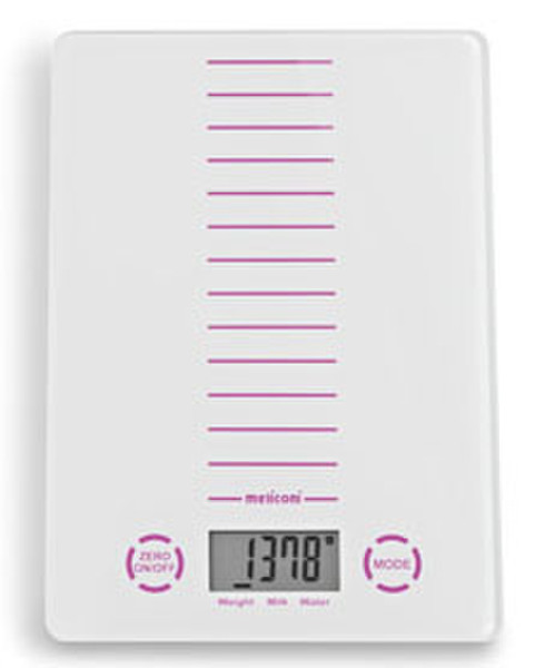 Meliconi 65510303595 Electronic kitchen scale Пурпурный, Белый кухонные весы