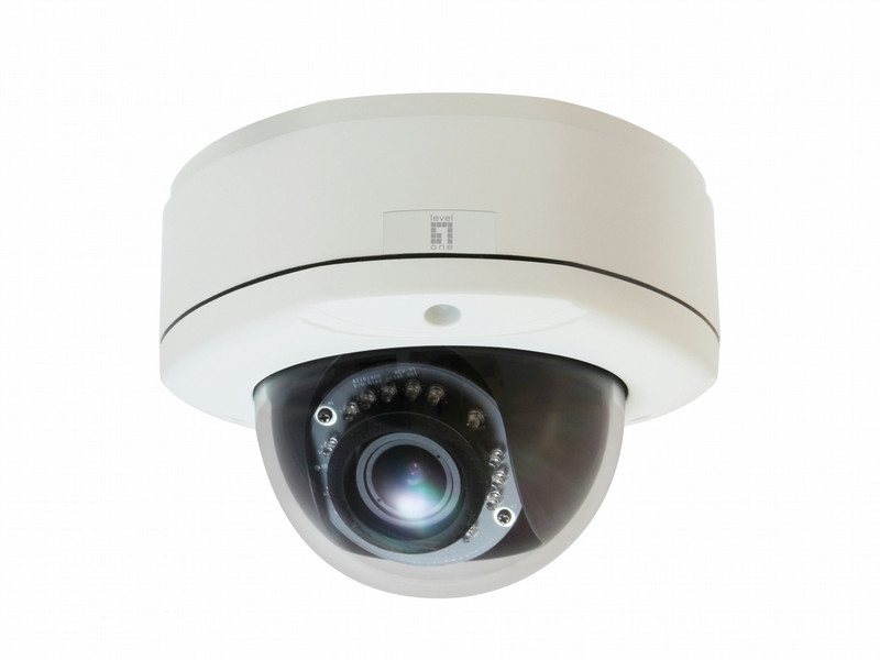 LevelOne Fixed Dome Network Camera, 3-Megapixel, Outdoor, PoE 802.3af, Day & Night, IR LEDs, WDR