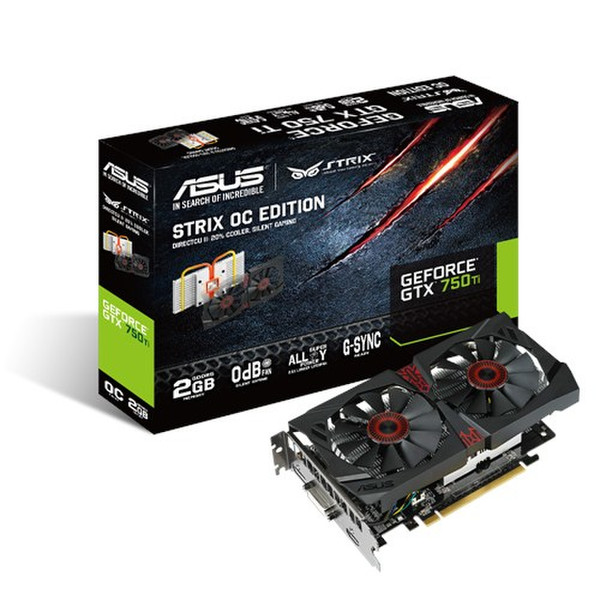 ASUS STRIX-GTX750TI-OC-2GD5 GeForce GTX 750 Ti 2GB GDDR5 graphics card