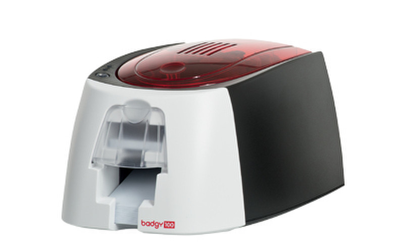 Evolis Badgy 100 Dye-sublimation/Thermal transfer Colour 260 x 300DPI Black,Red,White plastic card printer