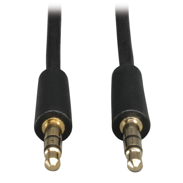 Tripp Lite 1ft, 3.5mm - 3.5mm 0.3м 3,5 мм 3,5 мм Черный аудио кабель