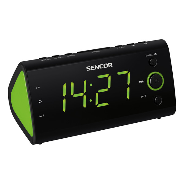 Sencor SRC 170 GN Часы Цифровой Черный, Зеленый радиоприемник