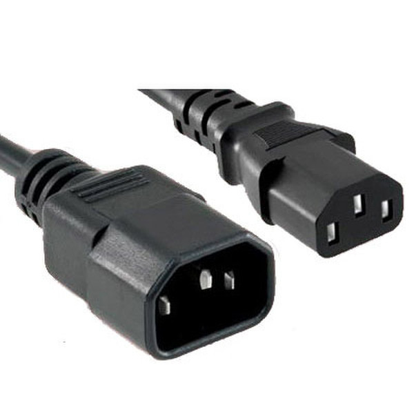 Weltron AC-105-3 0.9m C14 coupler C13 coupler Black power cable
