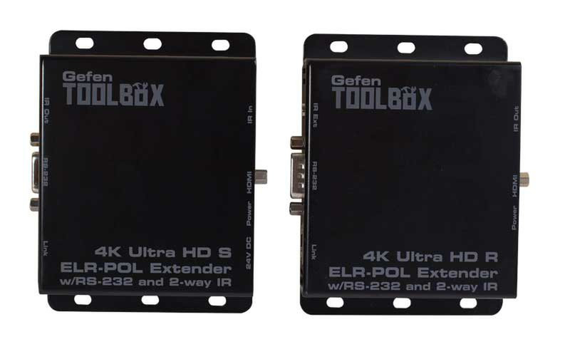 Gefen GTB-UHD2IRS-ELRPOL-BLK AV transmitter & receiver Black AV extender
