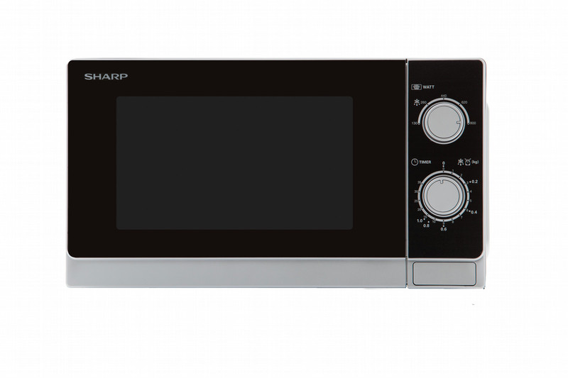Sharp Home Appliances R-200INW Настольный Обычная (соло) микроволновая печь 20л 800Вт Металлический, Cеребряный микроволновая печь