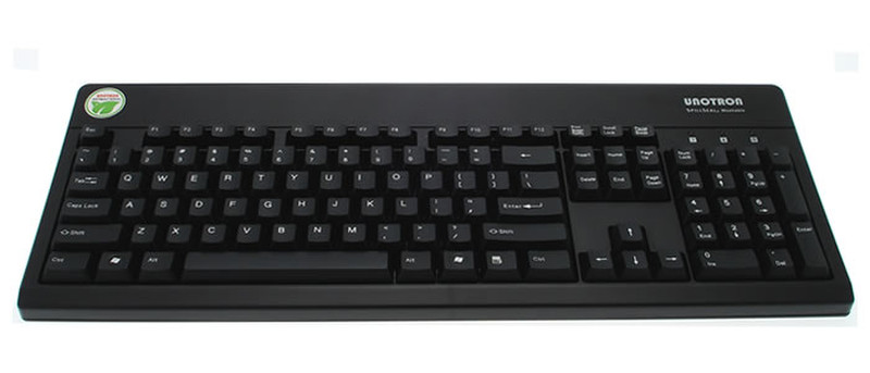 Unotron SpillSeal USB QWERTY Черный клавиатура