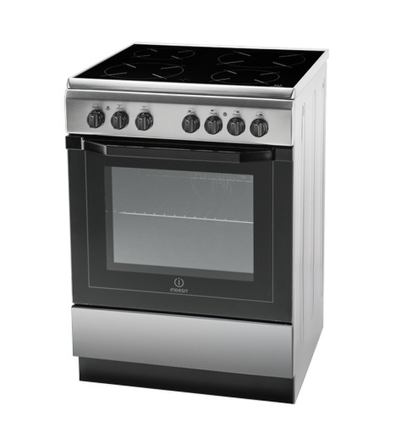 Indesit I6VMH2A(X)/NL Freestanding Ceramic A Black,Stainless steel cooker