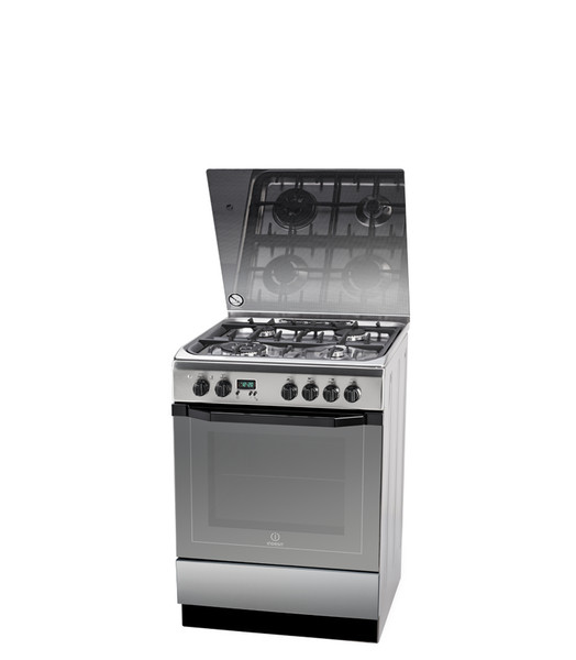 Indesit I6TMH5AG(X)/NL Freestanding cooker Gas hob Нержавеющая сталь кухонная плита