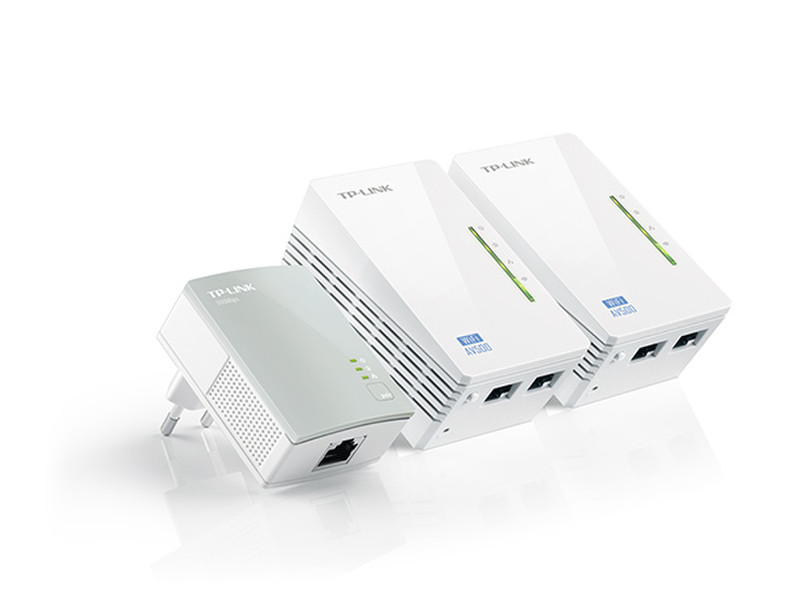 TP-LINK AV500 300Мбит/с Подключение Ethernet Wi-Fi Белый 3шт PowerLine network adapter