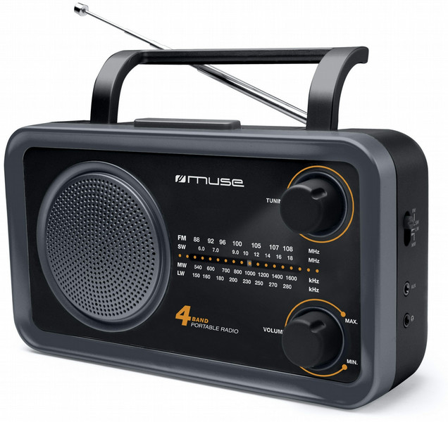 Muse M-05 DS Портативный Аналоговый Черный радиоприемник