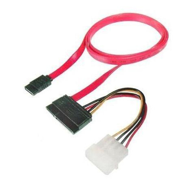 Nilox 0.5m SATA 22 0.5m SATA 22-pin SATA 7-pin + 4-pin Molex Red SATA cable