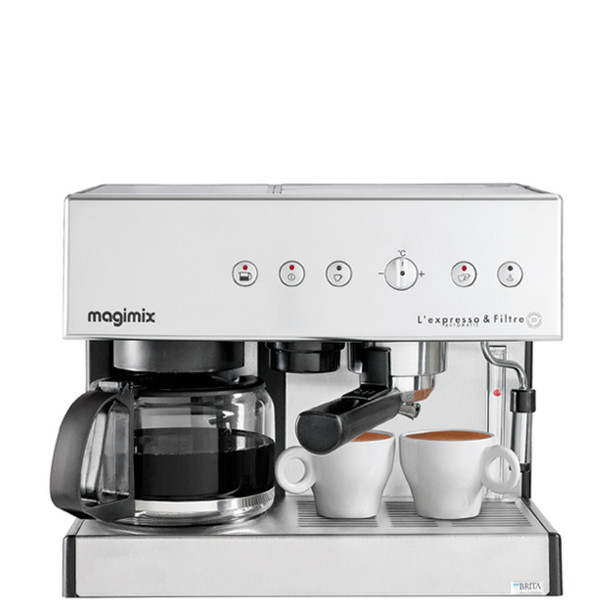 Magimix Espresso & Filtre Automatic Combi coffee maker 1.8л 10чашек Хром