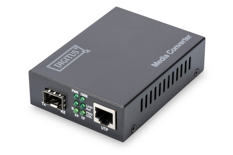 Digitus DN-82030 100Мбит/с Черный сетевой медиа конвертор