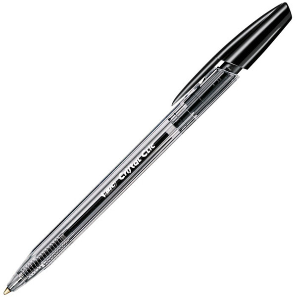 BIC Cristal Clic Clip-on retractable ballpoint pen Medium Schwarz