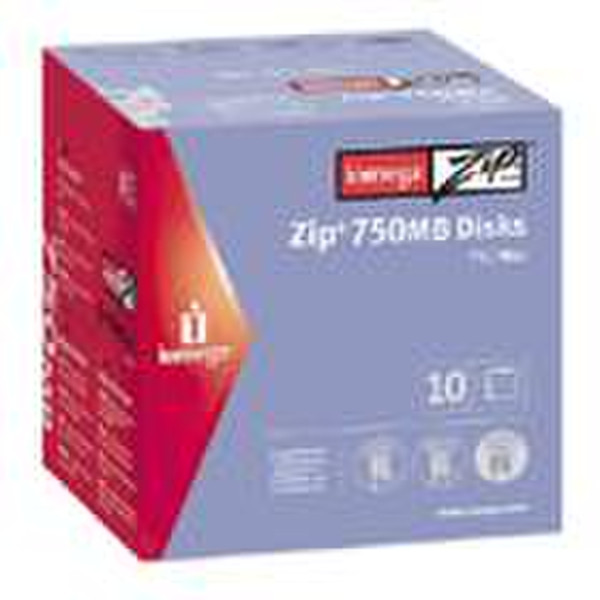 Iomega Zip® 750MB Disk 10-Pack PC/Mac® 750MB zip disk