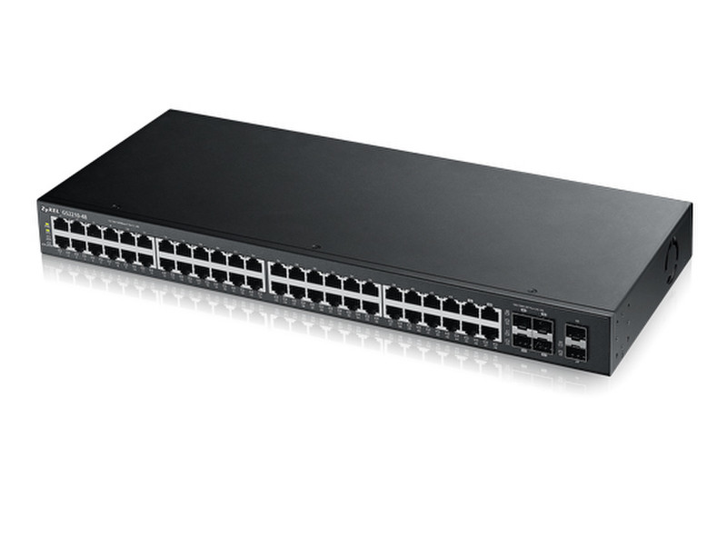 ZyXEL GS2210-48 Unmanaged L2 Gigabit Ethernet (10/100/1000) 1U Black