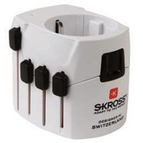 Bachmann SKROSS Typ C (Euro-Stecker) Universal Weiß Netzstecker-Adapter