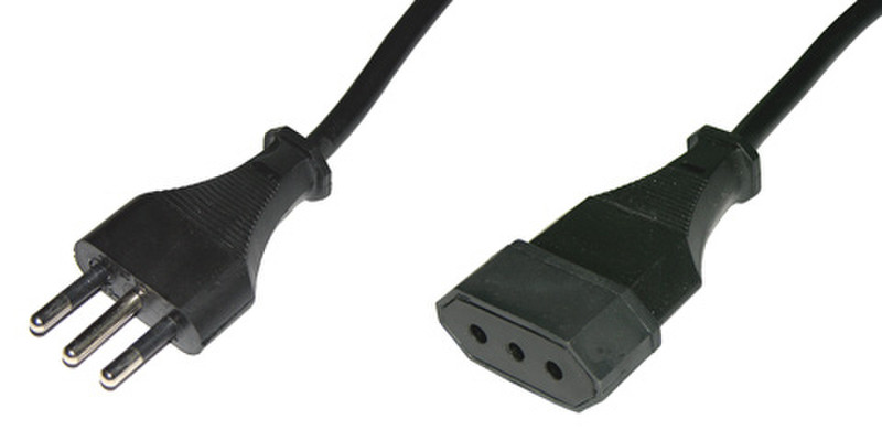 Link Accessori 02506 3m Power plug type L C13 coupler Black power cable