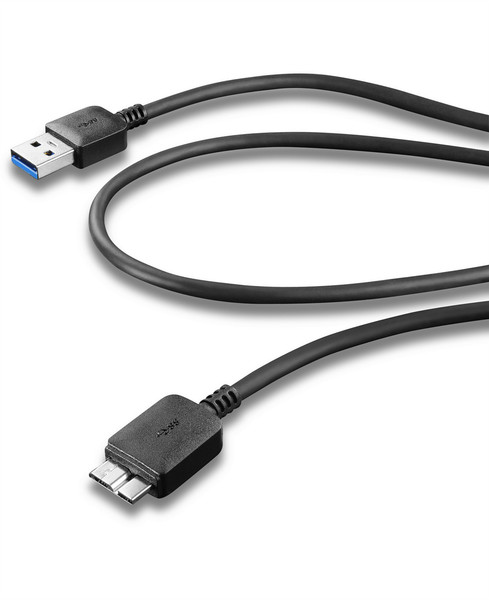 Cellularline USBDATACMICROUSB30 1м USB A Micro-USB B Черный кабель USB