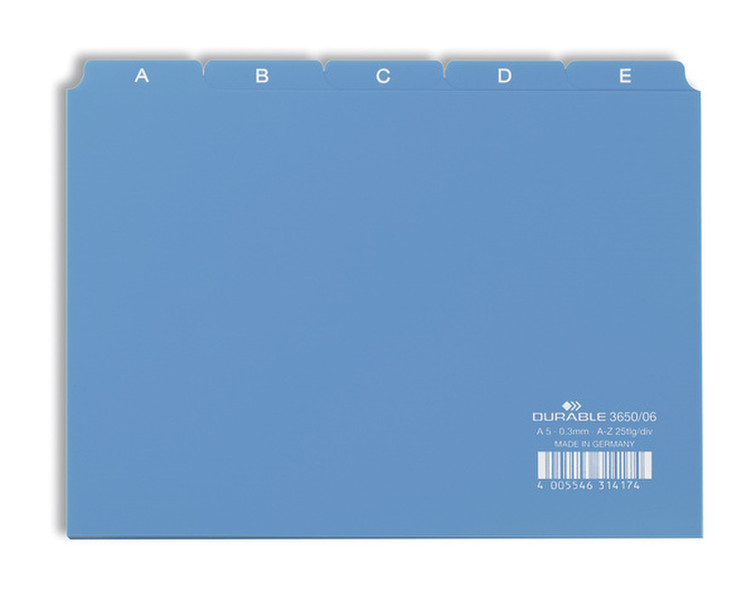 Durable 3650/06 Blue 25pc(s) index card