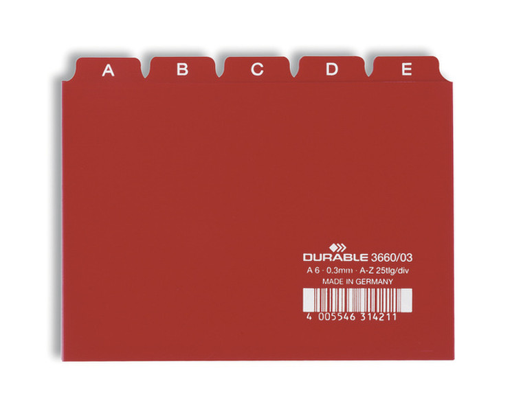 Durable 3660/03 Red 25pc(s) index card