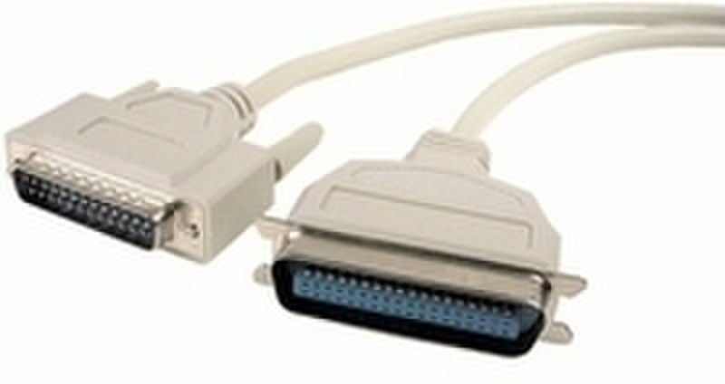 Cables Unlimited DB25 M / Centronics 36 M 50 ft 15.25м Бежевый кабель для принтера