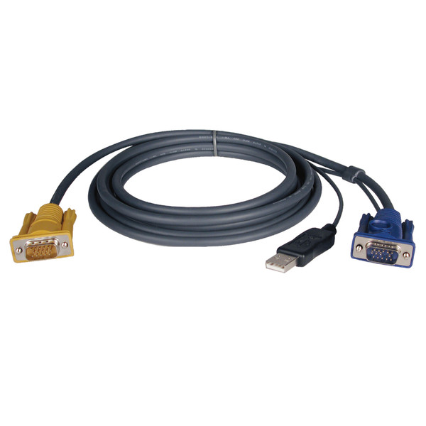 Tripp Lite USB (2-in-1) Cable Kit for NetDirector KVM Switch B020-Series and KVM B022-Series, 5.79 m (19-ft.) KVM cable