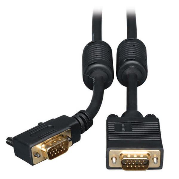 Tripp Lite VGA Coax Right-Angle Monitor Cable, High Resolution Cable with RGB Coax (HD15 M/M), 10-ft.