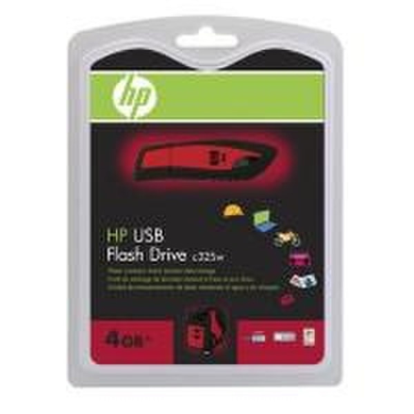 PNY C325w 4GB USB 2.0 Type-A Black USB flash drive