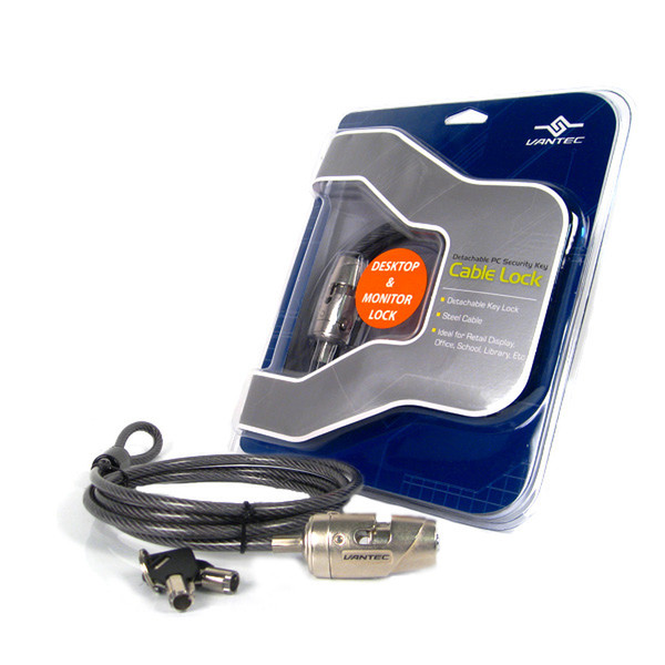Vantec Detachable PC Security Key Cable Lock 1.8м кабельный замок