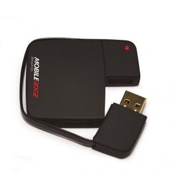 Mobile Edge Slim-Line 4-Port USB 2.0 Hub 480Мбит/с Черный хаб-разветвитель