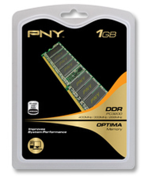 PNY Dimm SDRAM 1ГБ DDR 400МГц модуль памяти