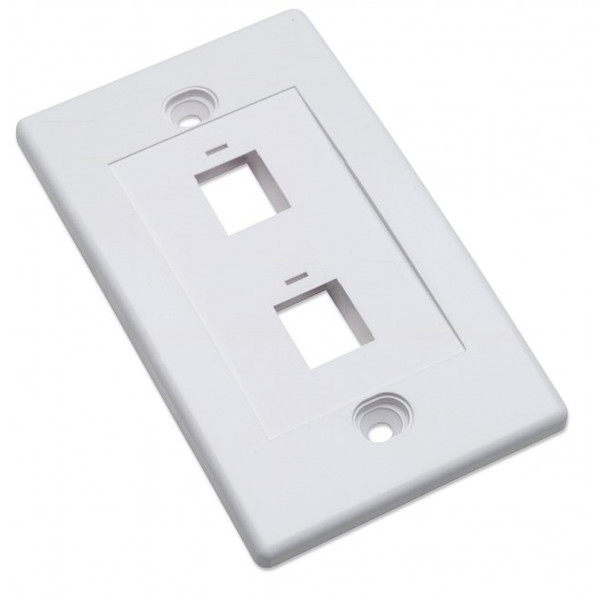 Intellinet IWP-MD PSTR-2W White switch plate/outlet cover