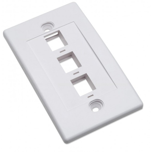 Intellinet IWP-MD PSTR-3W White switch plate/outlet cover