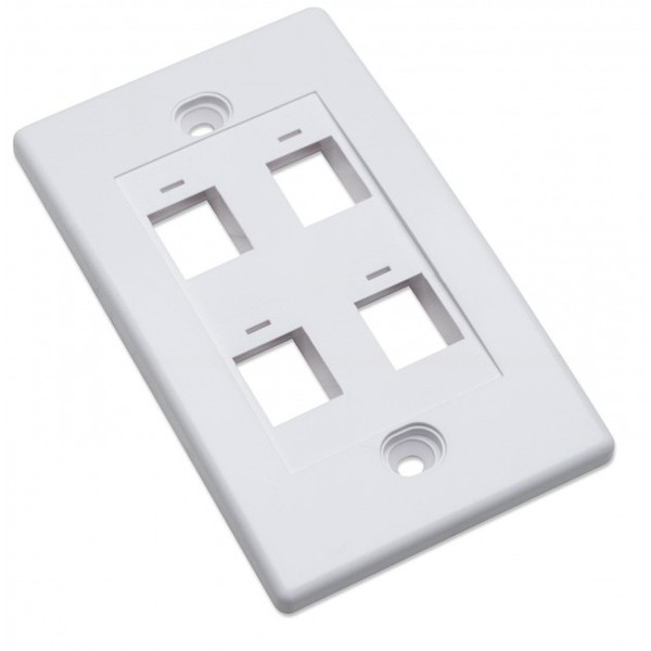 Intellinet IWP-MD PSTR-4W White switch plate/outlet cover